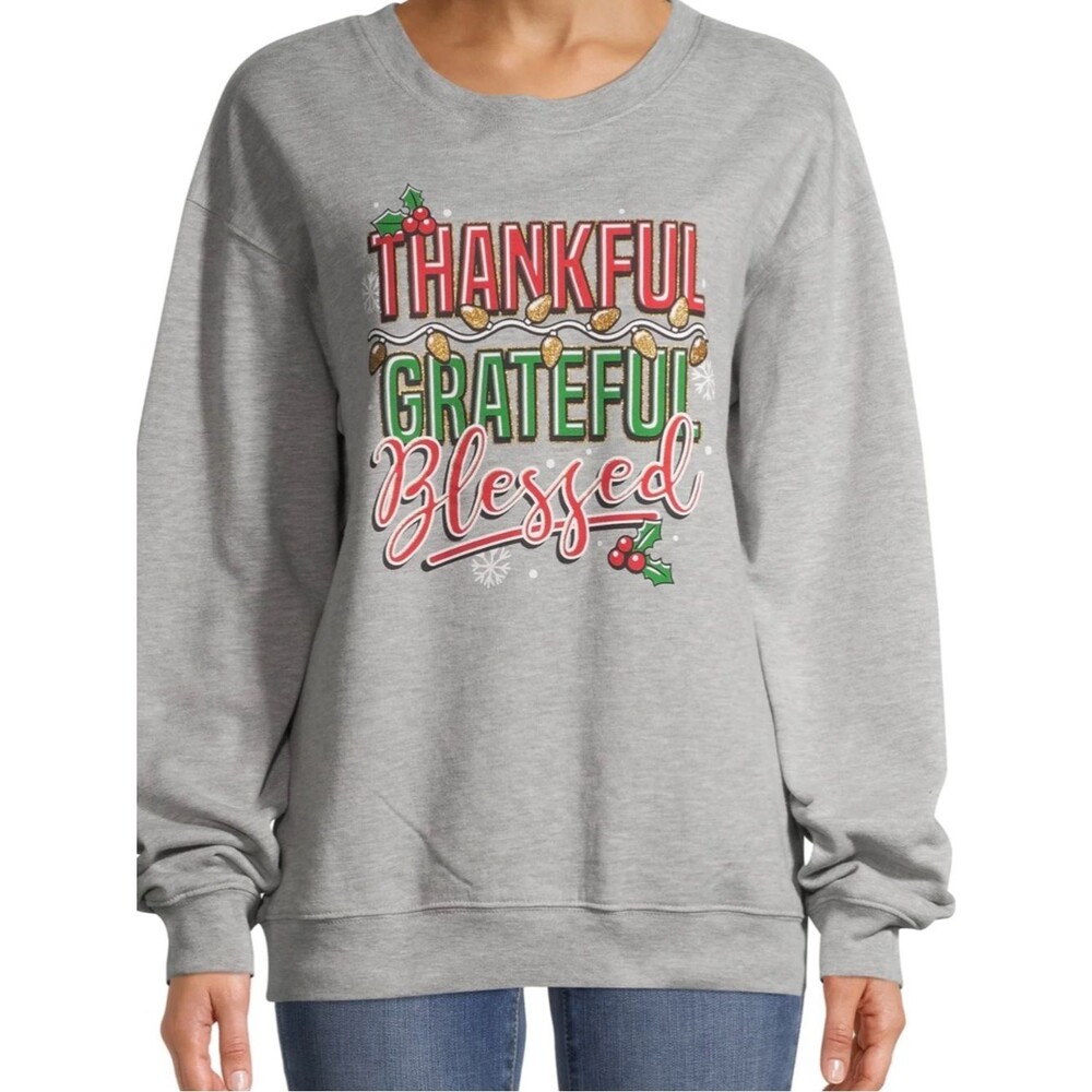 Holiday 'Thankful Grateful Blessed' Sweatshirt